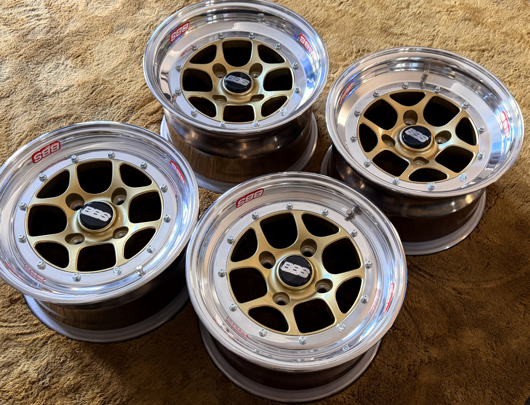BBS 13-inch wheels with gold centres